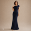 Women's Draped Neck Ruched Maxi Dress - VIP