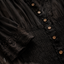 Women's Black Sheer Button Front Tiered Short Sleeve Maxi Dress