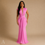 Women's Draped Deep V-Neck Sleeveless Bodycon Maxi Dress