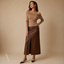 Women's Draped Off Shoulder Wrap Long Sleeve Slim Fit Blouse - VIP