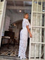 Women's Floral Two Piece Top And Wide Leg Pants Set - VIP