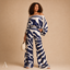 Women's One-Shoulder Printed Two-Piece Pants Set