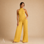 Women's Pleated Halter Crop Top Wide Leg Pants Set