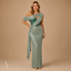 Women's Statement One-Shoulder Draped Cutout Maxi Dress
