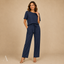 Women's Relaxed Short-Sleeve Top Trousers Two-Piece Set - VIP