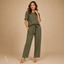 Women's Relaxed Short-Sleeve Top Trousers Two-Piece Set - VIP