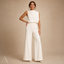 Women's Sleeveless High-Neck Wide-Leg with Pockets Formal Jumpsuit