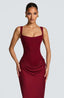 Women's Wedding Guest Structured Corset Maxi Dress
