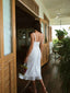 Women's Summer Smocked Spaghetti Strap Midi Dress
