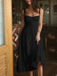 Women's Summer Smocked Spaghetti Strap Midi Dress
