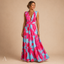 Women's Floral Sleeveless V-Neck Maxi Dress